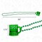 4E's Novelty St Patricks Day Beads Necklace With Shot Glasses Beer Mug Pack of 12 – Green Irish Gifts Party Favors Supplies, Costume Accessories (Transparent Green With Shamrock)